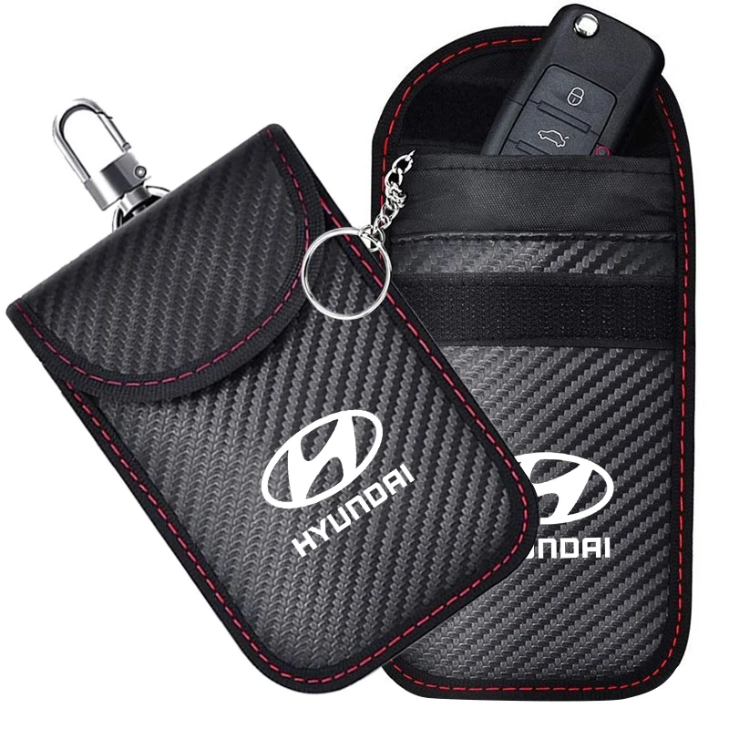 Car Key Case Signal Blocker Bag RFID Shielding Pocket For Hyundai i10 i20 Tucson Accent Elantra Santa fe Sonata Auto Accessories - view 6