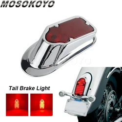 Motorcycles 12V Tombstone Tail Light For Harley FLH Bobber Chopper Honda Yamaha Custom Touring Red Brake Light Lamp Tailights