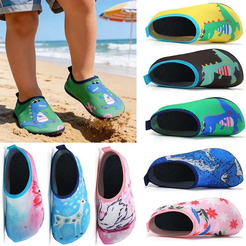 

KID Cartoon Thin Soled Swimming Shoes Baby Walking Shoes Summer Beach Aqua Shoes Barefoot Shoes Bath Shoes 20-35#