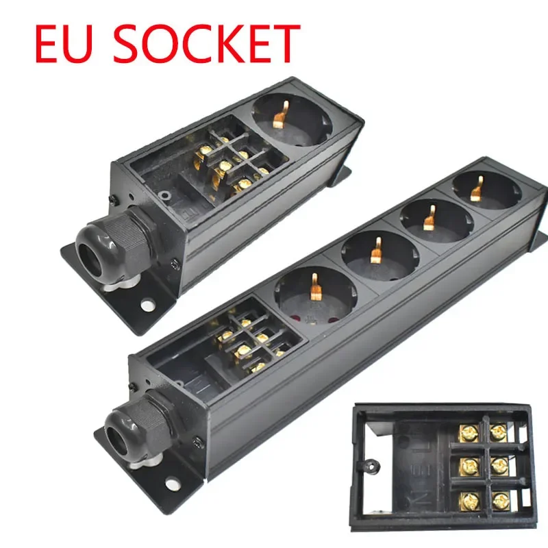 PDU power strip network cabinet rack wall desktopConnect the wires yourself 1-11AC EU with junction box