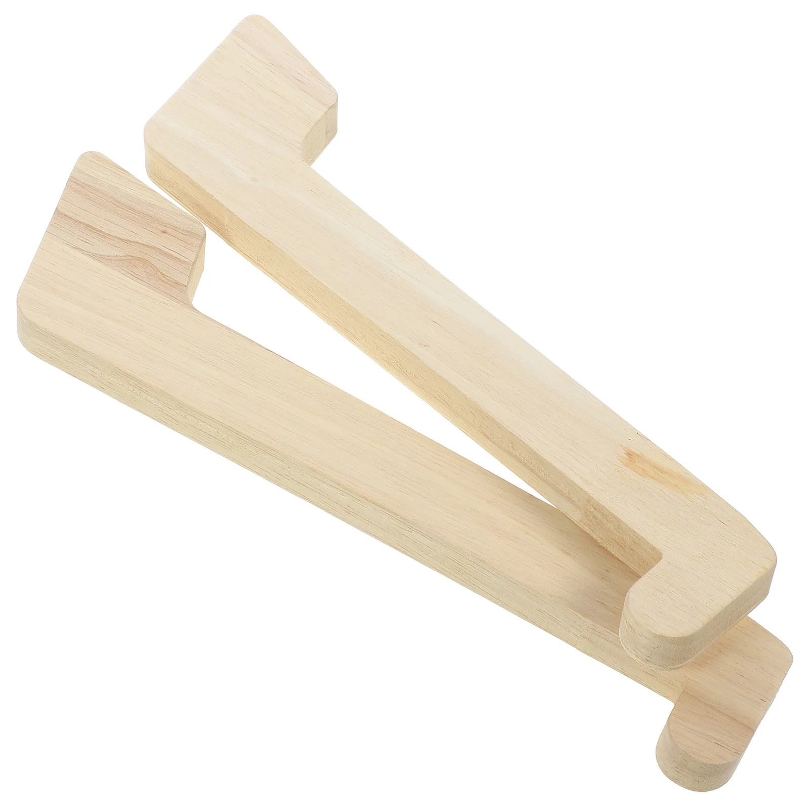 

2 Pcs Monitor Computer Bracket Office Laptop Stands Table Risers Wood for Desk Holder