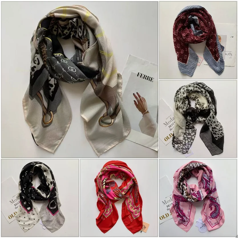 

2025 Foreign Trade Original Order Italian Fashion Embroidery Printed Knitted Beach Sunshade Women's Scarf Square Scarf