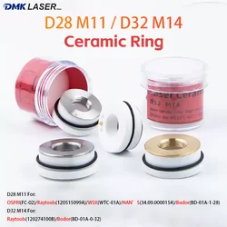 D28 D32 Ceramic Ring Laser Cutting Head Ceramic Body M11 Nozzle Holder M14 Insulation Ring For Raytools WSX HANS OSPRI Bodor
