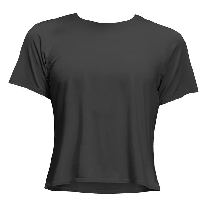 Casual Short Sleeve Shirts Loose Top Women Tops Relaxed Fit Cropped Top Breathable Blouse for Women