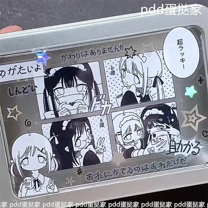 صندوق حديد نافذة على طراز Instagram عالي المظهر، صندوق GuTie، صندوق صغير، نافذة مرئية، تخزين ملصقات قطع الأفلام