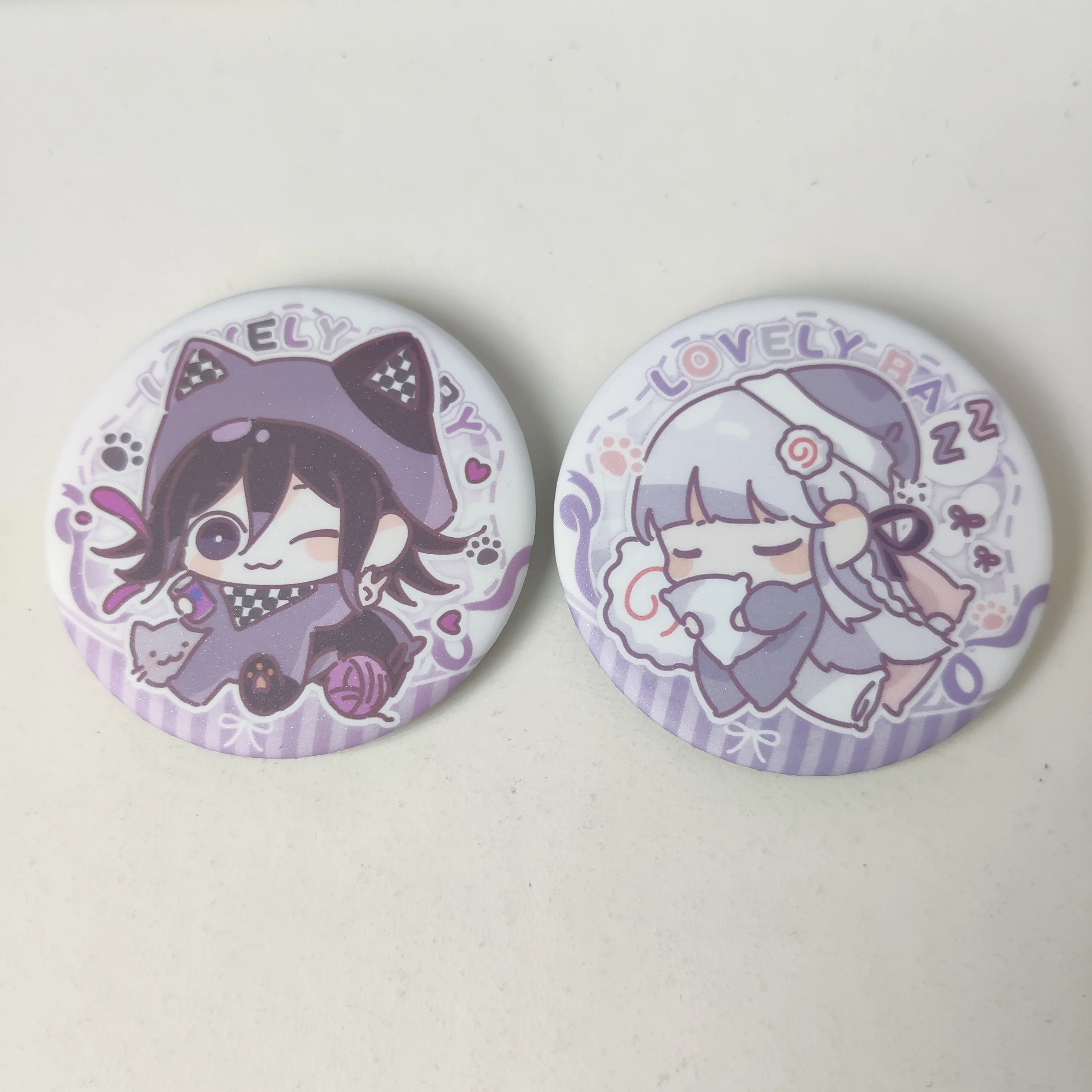 Danganronpa Anime Figures Hinata Hajime Kokichi Oma Kirigiri Kyoko Cute Badge Exquisite Bag Decor Pins Fans Christmas Gift