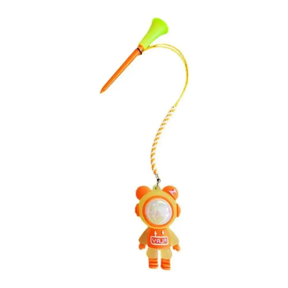 Acessórios de golfe dos desenhos animados urso golfe t piscando luz cão golfe borracha t 8.3cm astronauta golfe novidade forma t para bola de golfe