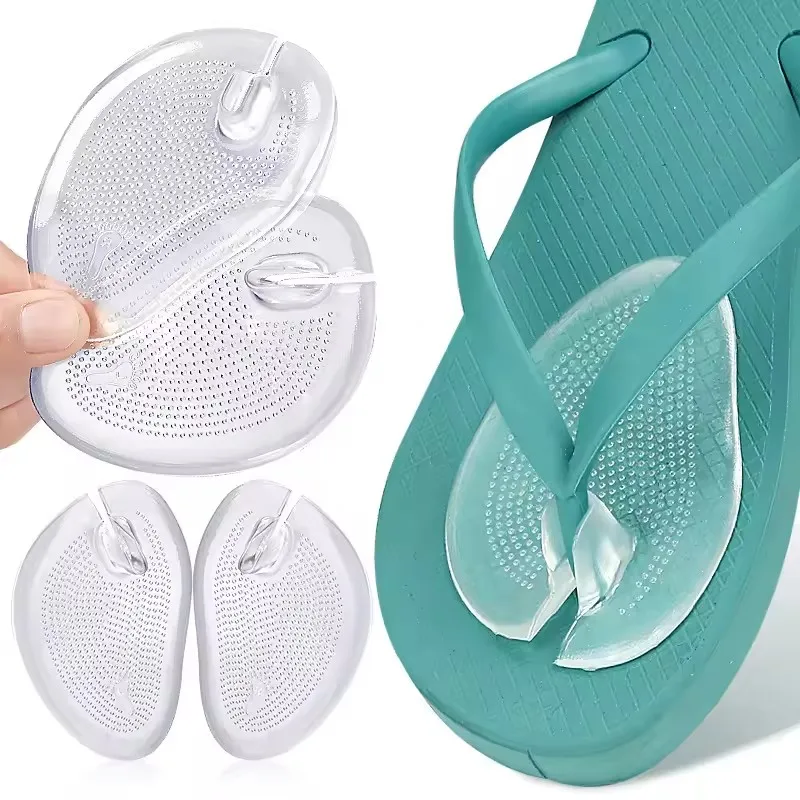 Silicone Slipper Forefoot Pads, Flip-Flop Pads, Foot Care Massage Pads, Non-Slip Cushioning