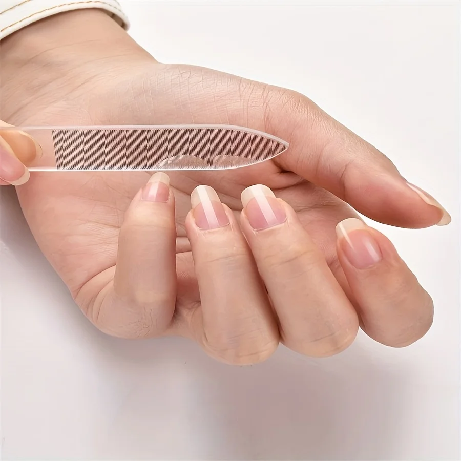 3pcs Set of Nano-glass File, Polished Strip Nail File Box, Transparent Manicure Trim Strip Manicure Tools
