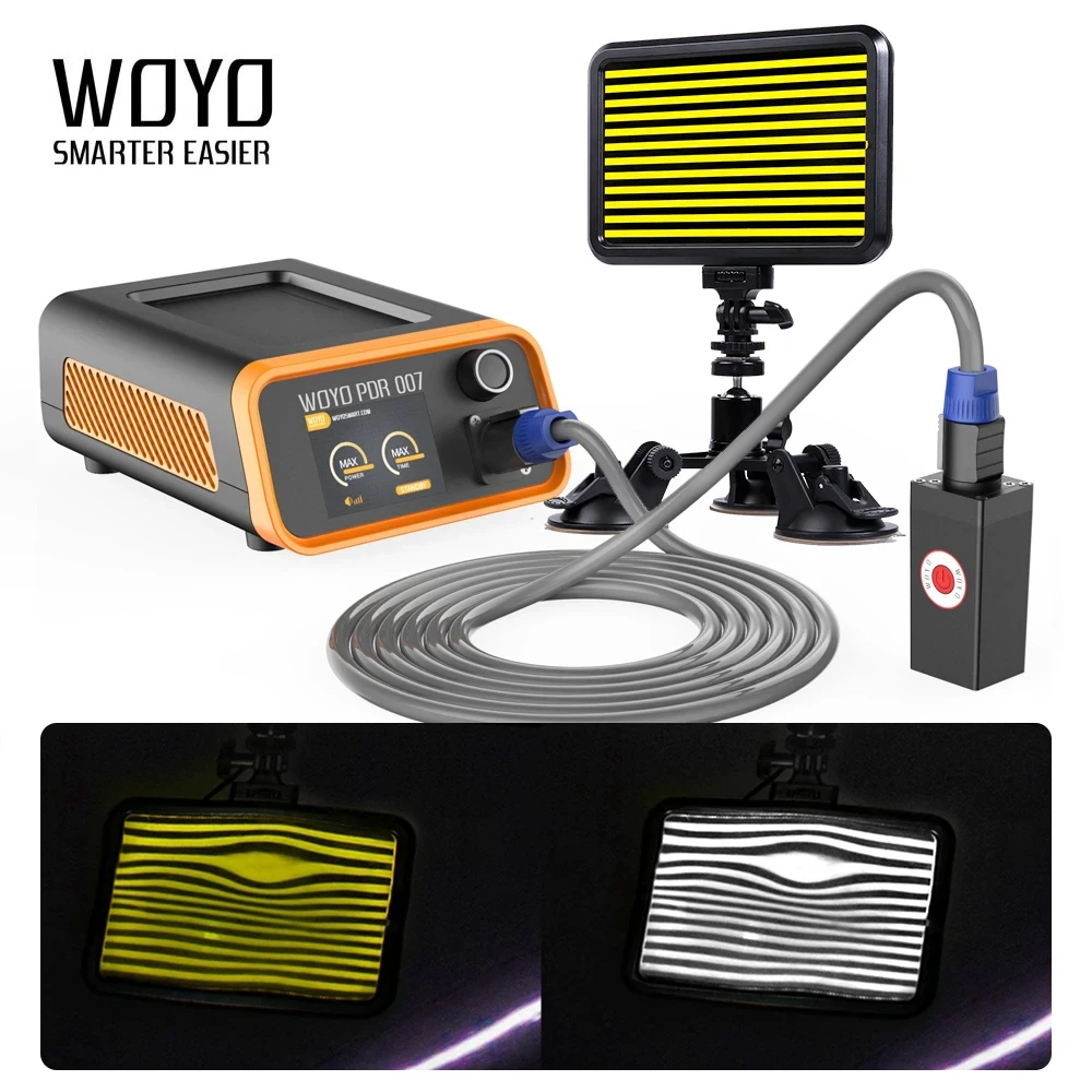 

WOYO PDR 007 110V/220V Car Dent Repair Tools with PDR010 PDR Reflector Lamp PDR Kits for Iron Car Body Automotive Dent Removal