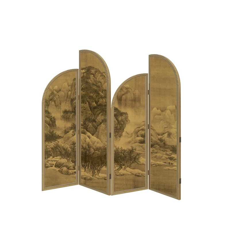 

Складная перегородка для гостиной, мобильный из массива дерева, вход в офис