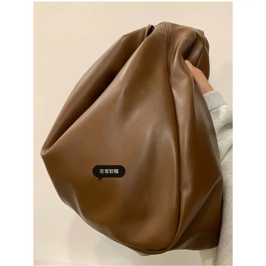 Bucket Bag 2024 Autumn Winter High-End Simple New Commuter College Student Class Shoulder Large Capacity Tote ANI