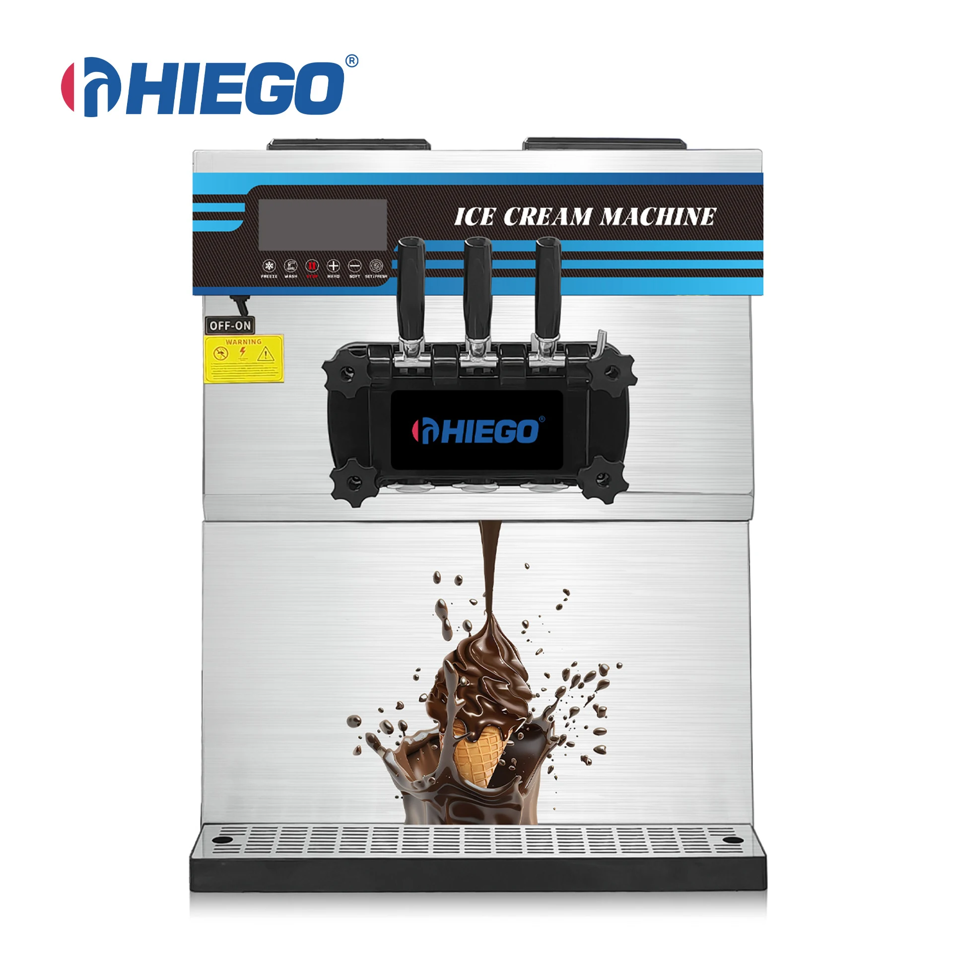 36-38L/saat Ticari Otomatik Ma - Soft Serve Ice Cream Machine 3 Flavor incelemesi ve fiyatı