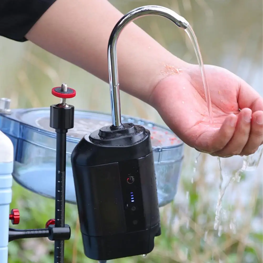 Mini Oxygen Pump For Outdoor Fishing Water Dispenser LED Light USB Charging Portable Intelligent Sensor Oxygenation Water Pump