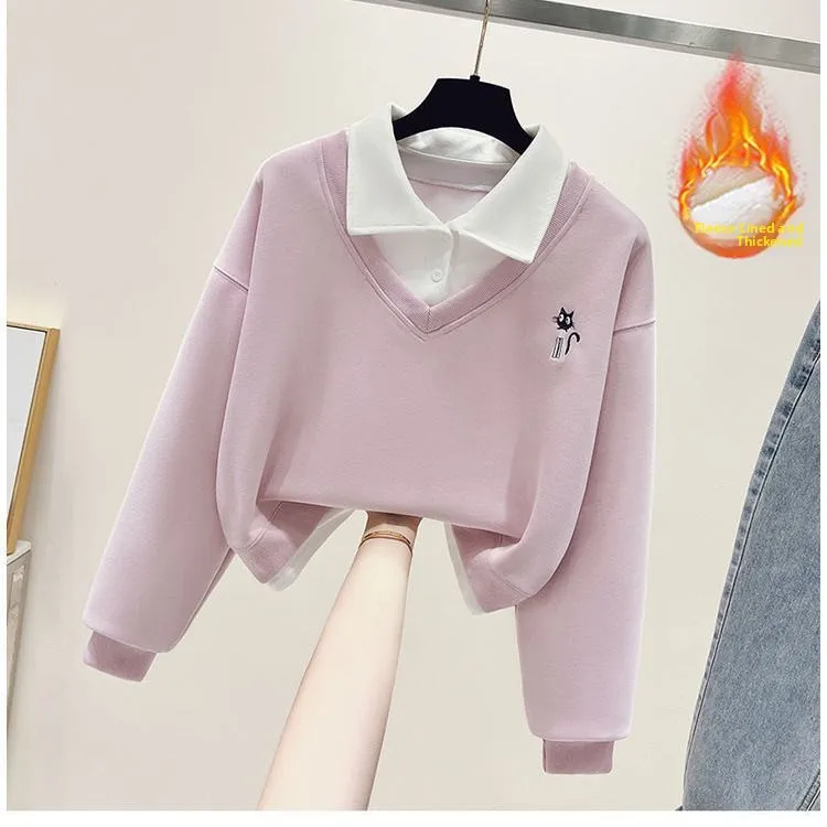 

Стильный свитшот для учениц средней школы, весенне-осенний комплект из двух предметов, универсальный дизайн в стиле колледжа.