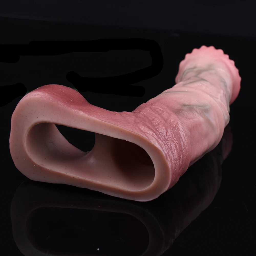 FAAK-Manchon de Pénis en Silicone pour Homme, Gode avec Anneau Anti-chute, Retardement de l'Éjaculation, Agrandissement du Coq, Jouets Sexuels