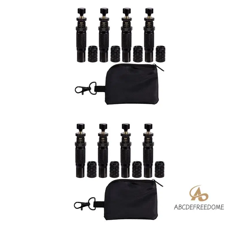 

8X Automatic Tire Deflator,10-30 PSI/0.7-2 BAR Adjustable Tire Deflator Kit,Air Down Tire Deflators Offroad Accessories