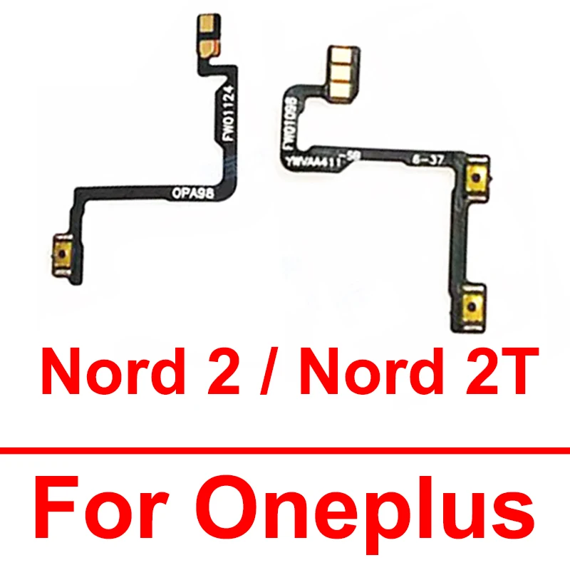 For OnePlus 1+ Nord 2 Nord 2T 5G On Off Power Volume Up Down Side Button Flex Ribbon Volume Power Flex Cable Parts