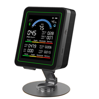 AB52 10 in 1 Air Quality Monitor Detector CO 2 TVOC PM2.5 Detector Temperature and Humidity Air Quality Monitor Black