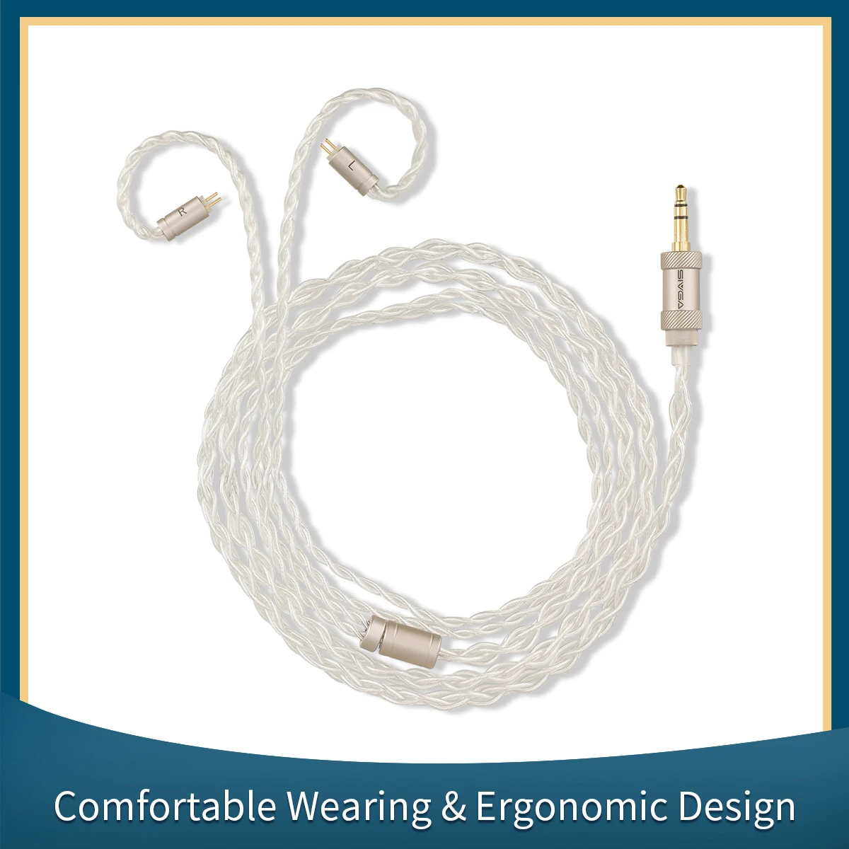 SIVGA الأصلي 0.78 مللي متر 2-pin عالية النقاء الفضة مطلي كابل OFC قابلة للتبديل التوصيل سماعة كابل ل Que UTG