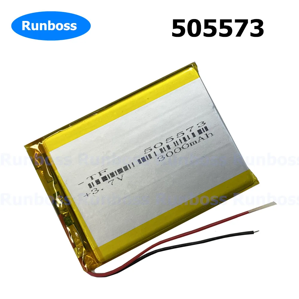 1-10 Pcs 3.7V 3000mAh 505573 Polymer Lithium Battery For Upgrade Psp3004 TOY POWER BANK GPS Old Smartphones Registrar Recorder