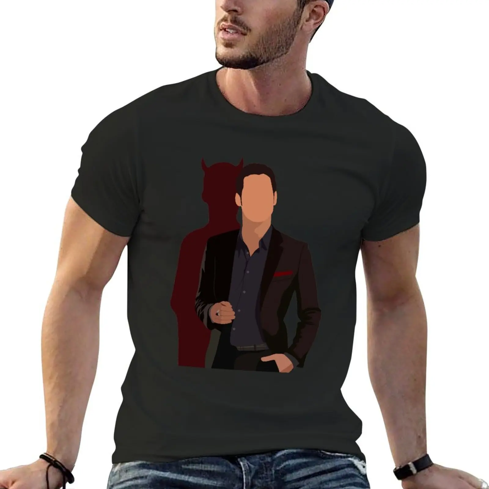 

Lucifer Morningstar T-Shirt oversizeds man clothes mens graphic t-shirts