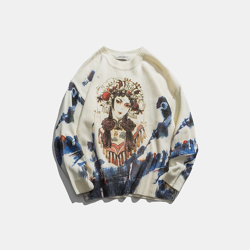 Aliexpress cross-border foreign trade men's round neck pullover body 100% acrylic sweater
