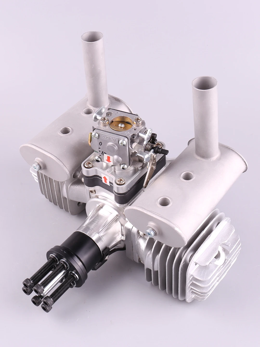 VVRC RCGF 120cc Twin Cylinder Petrol/Gasoline Engine Dual Cylinder with Muffler/Igniton/Spark Plug for RC Model Airplane