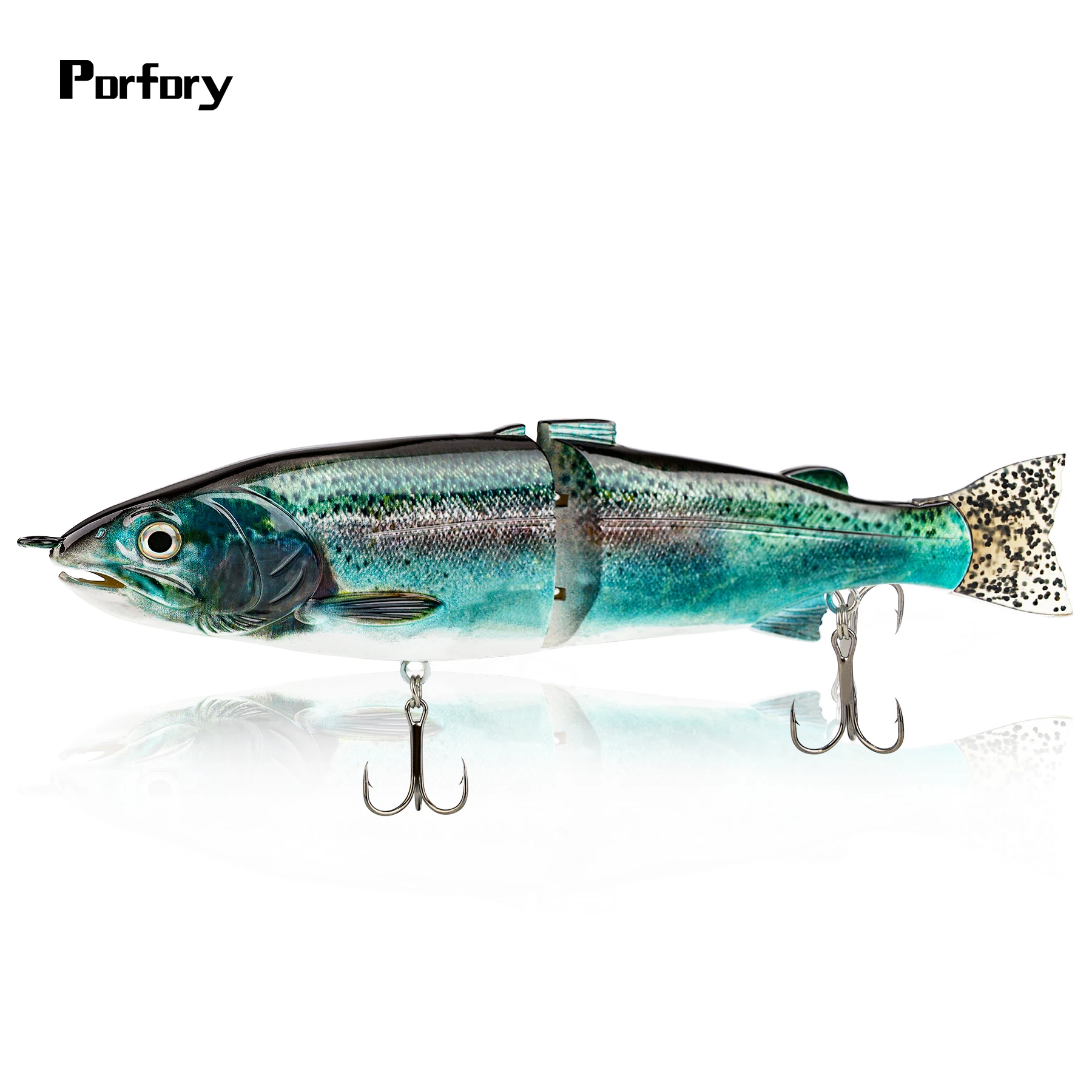 

Porfory KB08 66g 18.5cm 2 Sections Multi Jointed Fishing Lure Wobblers For Pike SeaBass Swimbait Trout Big Size Hard Bait Tuna