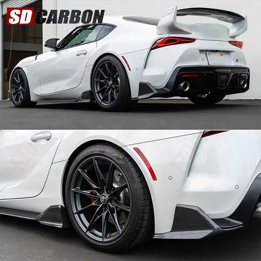 

Rear Carbon Fiber Car Rear Splitters Bumper Diffuser For Toyota Supra A90 MK5 2019-2023+ Lip Apron Cover Trims