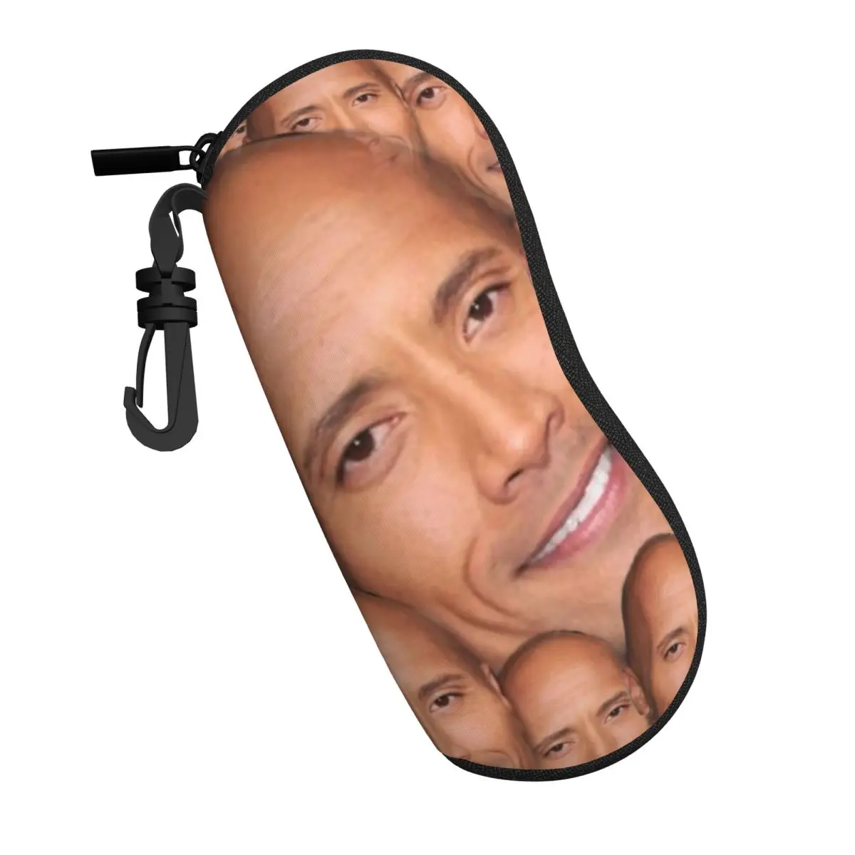 Custom The Rock Face Dwayne Eyeglass Glasses Case Men Women Soft American Actor Johnson Sunglasses Protective Bag