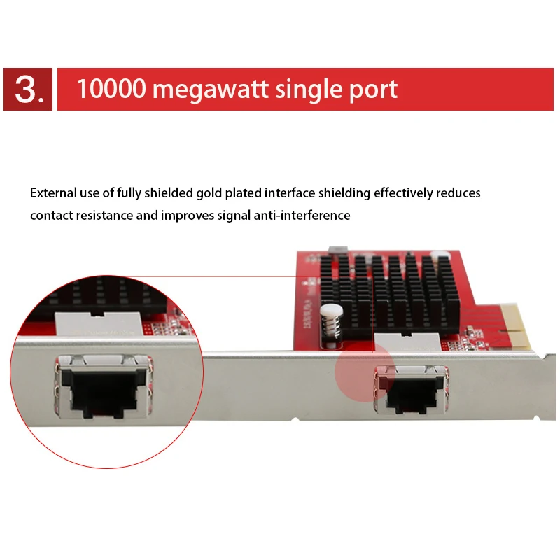 10 Gigabit Network Card Fast Ethernet RJ45 LAN Adapter computer accessories 10000Mbps AQC107 chip Game PCIE Card Network adapter