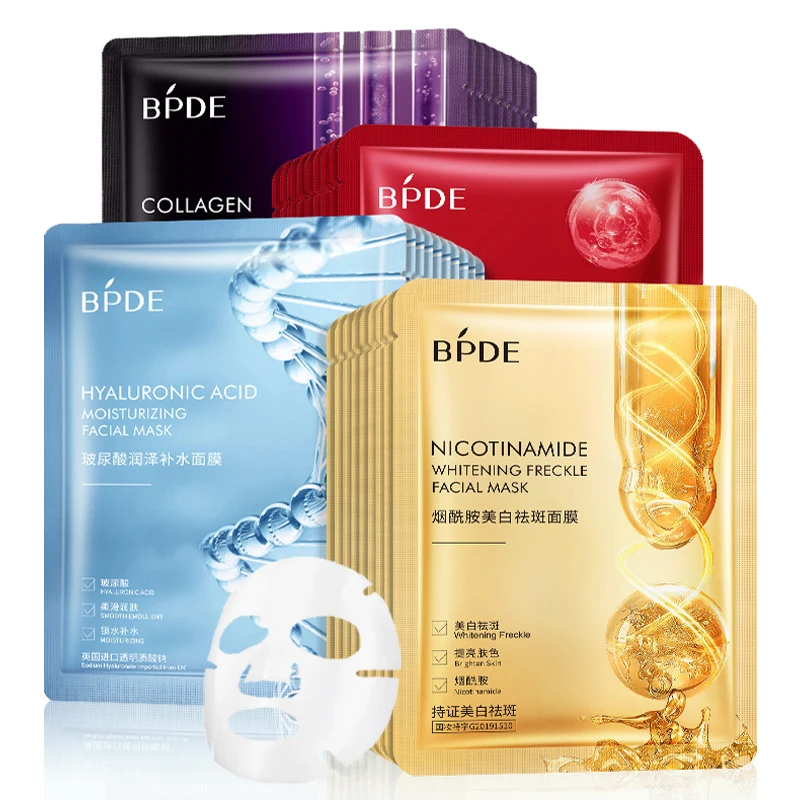 

10pcs Skin Care Facial Masks Moisturizing Face Mask Firming Brightening skincare Collagen Facial Masks for Face