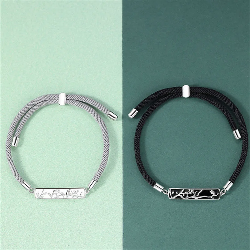 New Arrival Bird Forest Couple Bracelets For Lover Valentine's Day Gifts Adjustable Braided Bracelet Male Female Birthday Gift