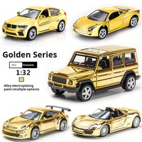 1:32 Electroplated Car Model Super Car Model Children Boy Diecast Toy Vehicle Decoration Die Cast Car Toy Children Gift
