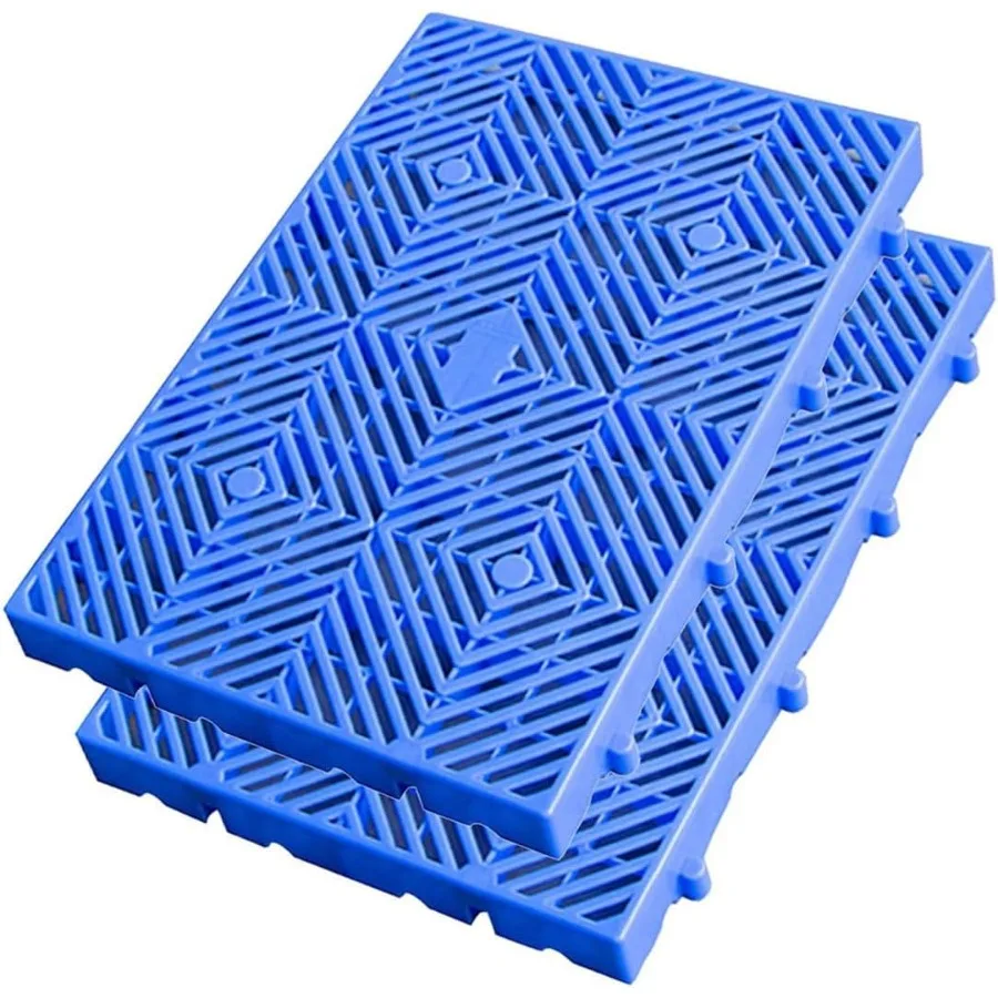 

Plastic Pallets Breathable Waterproof 2PCS Lightweight Breathable Grid Ventilation Pallet Indoor and Outdoor Storage Grid Pad E