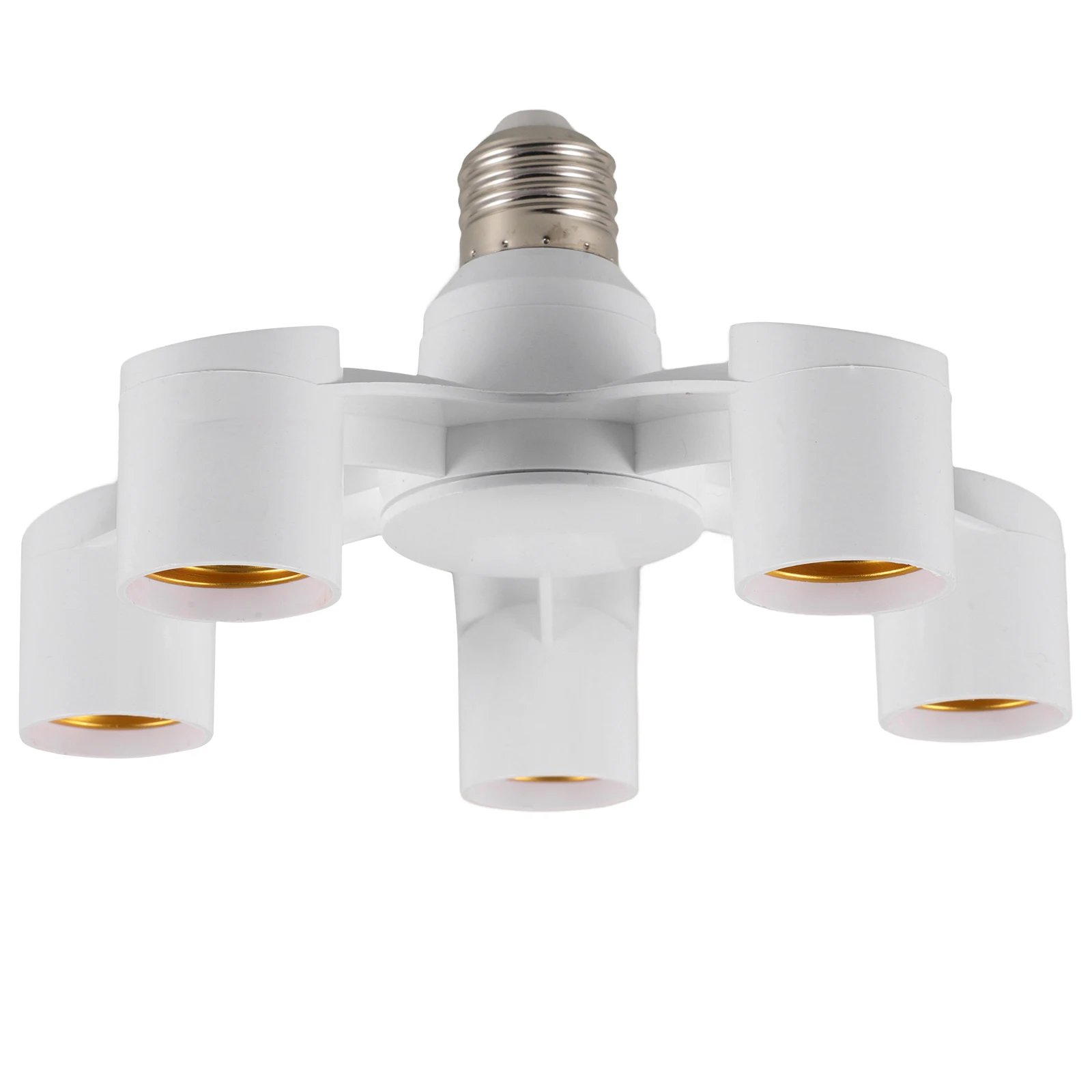 

E27 5-head Light Socket Splitter Adapter Insulation White Base Bulb Extender Sockets Lamp Holder Converter