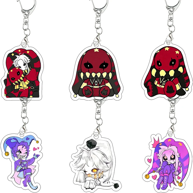 Pierrot The Freak Circus Surrounding Acrylic Keychain School Bag Pendant Girl Clown Hanging Ornaments Decoration Birthday Gift