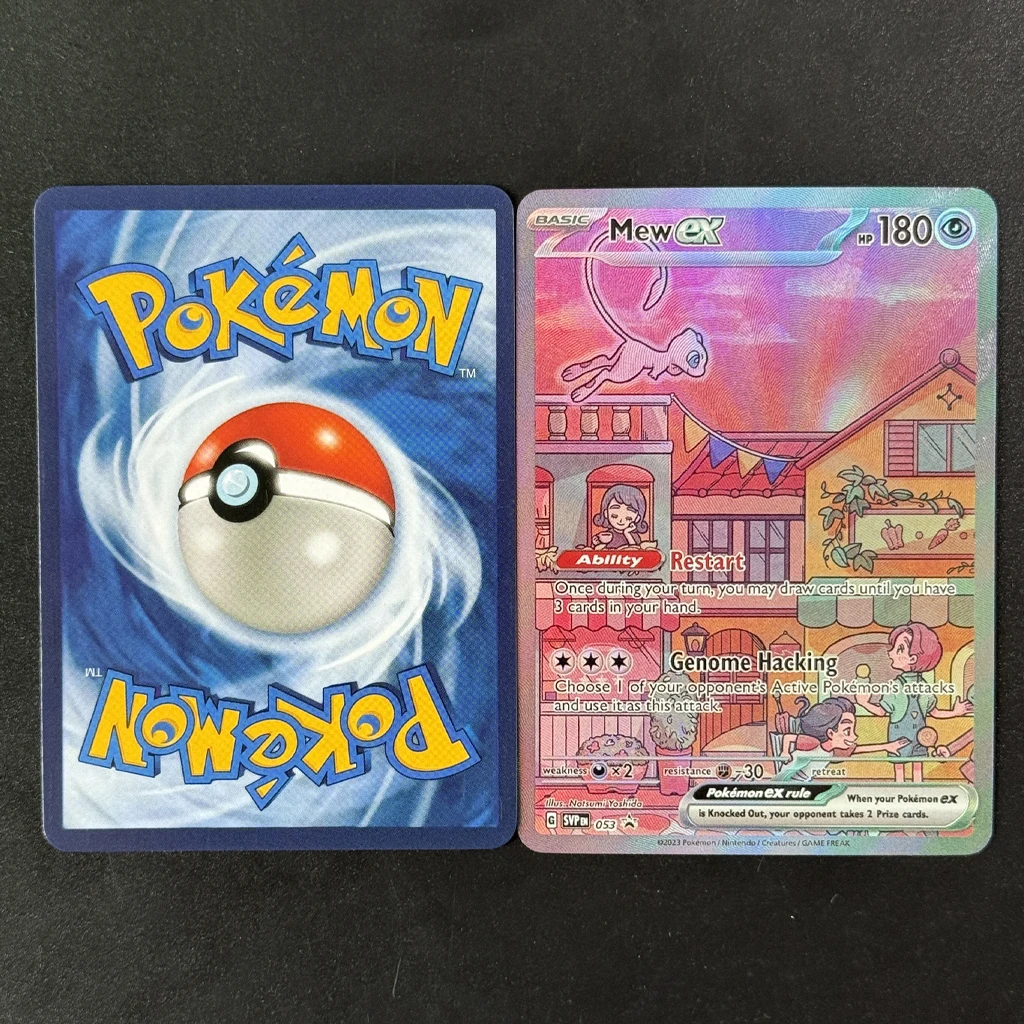 2 modèles de cartes Pokemon Scarlet & Violet Promos, bricolage, Mew Mewtwo SVP, Flash holographique PTCG, cartes de Collection, cadeau Anime