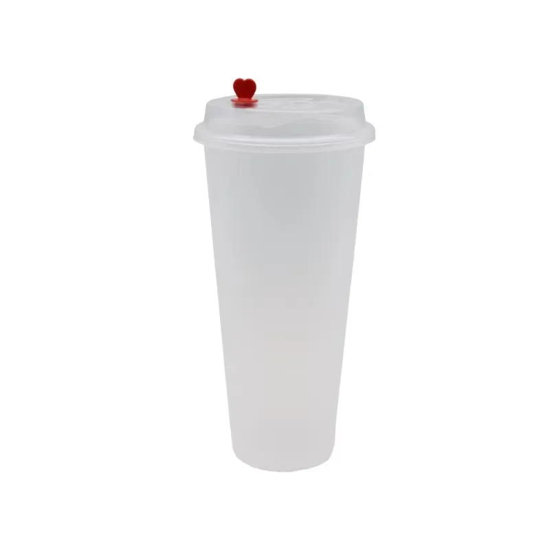 

Customized disposable plastic bubble tea cup, transparent smoothie boba matte PP cup