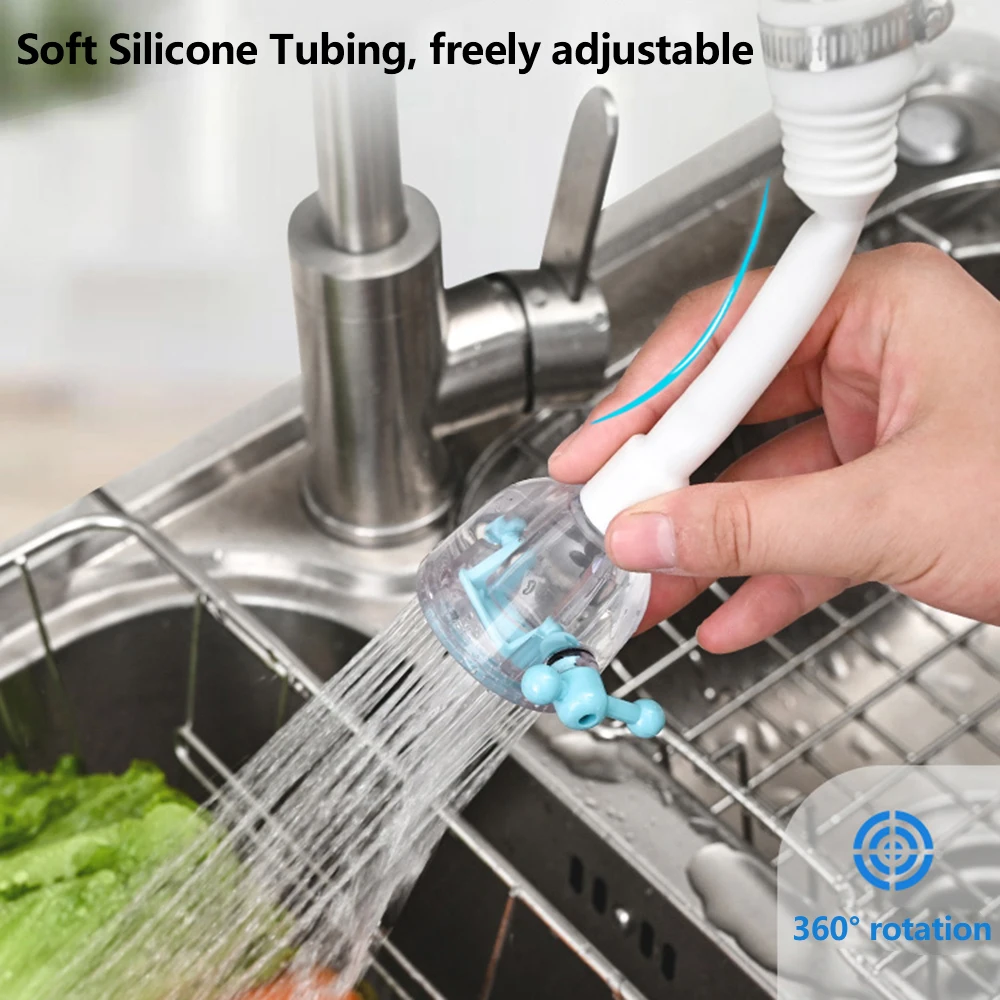 1 قطعة تدوير صنبور مصرف موسع البخاخ قابل للتعديل صنبور محول فوهة تصفية لتوفير المياه في المطبخ والحمام #3