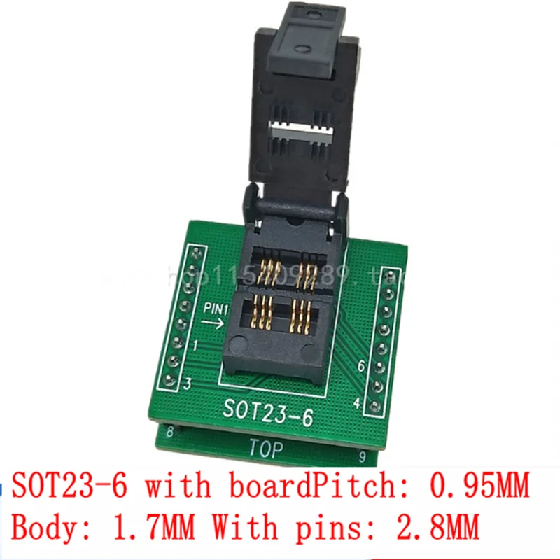 SOT23-3 SOT23-5 SOT23-6 IC chip programming socket aging test socket Spacing 0.95mm SMD transistor test socket width 1.7mm/1.4mm