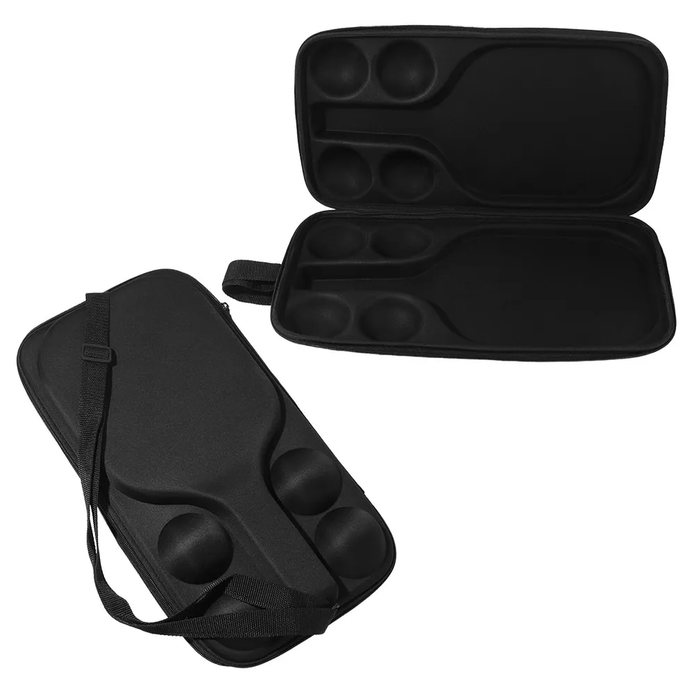 

Waterproof Pickleball Paddle Storage Case Portable Black Table Tennis Racket Bag Hard Shell Large Capacity
