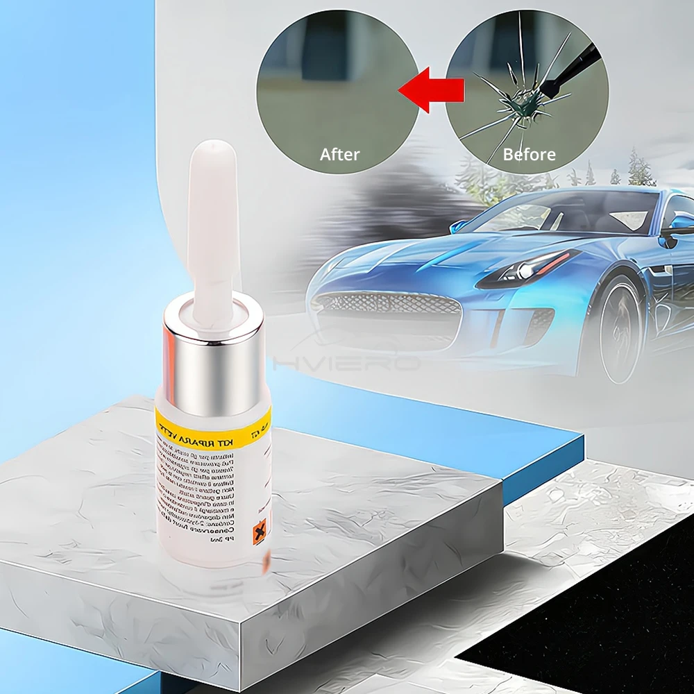 4Pcs Auto Windshield Repair Kit Front Specialize Crack Solution Three Piece Removal Care Accessory Support Glass Liquid Cleaning - Image 2