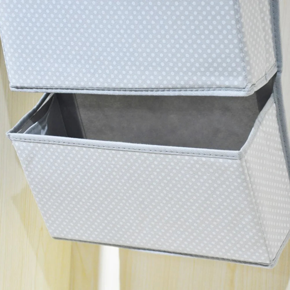 

4 Layers Gray Non-Woven Wall Door Closet Hanging Storage Bag Clothes Organizer Over Door for Bedroom Kitchen Bathroom