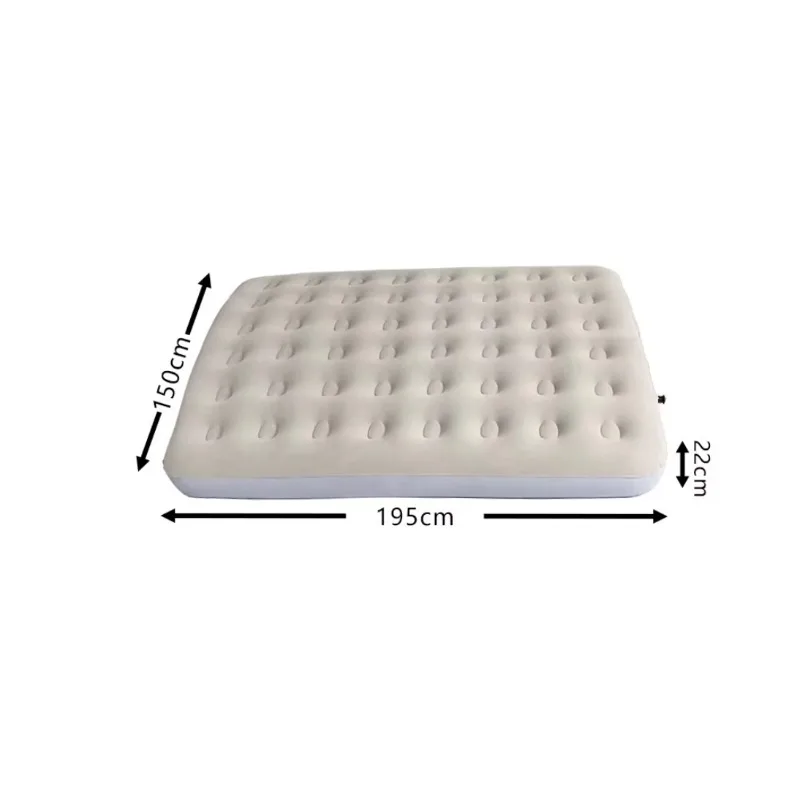 Queen Size One Layer Inflatable Air Bed Air Mattress for Two Persons with External Pump