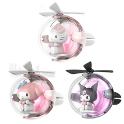 Original Hello Kitty Car Air Freshener Pilot Rotating Propeller Aromatherapy Air Outlet Fragrance Auto Perfume Accessories