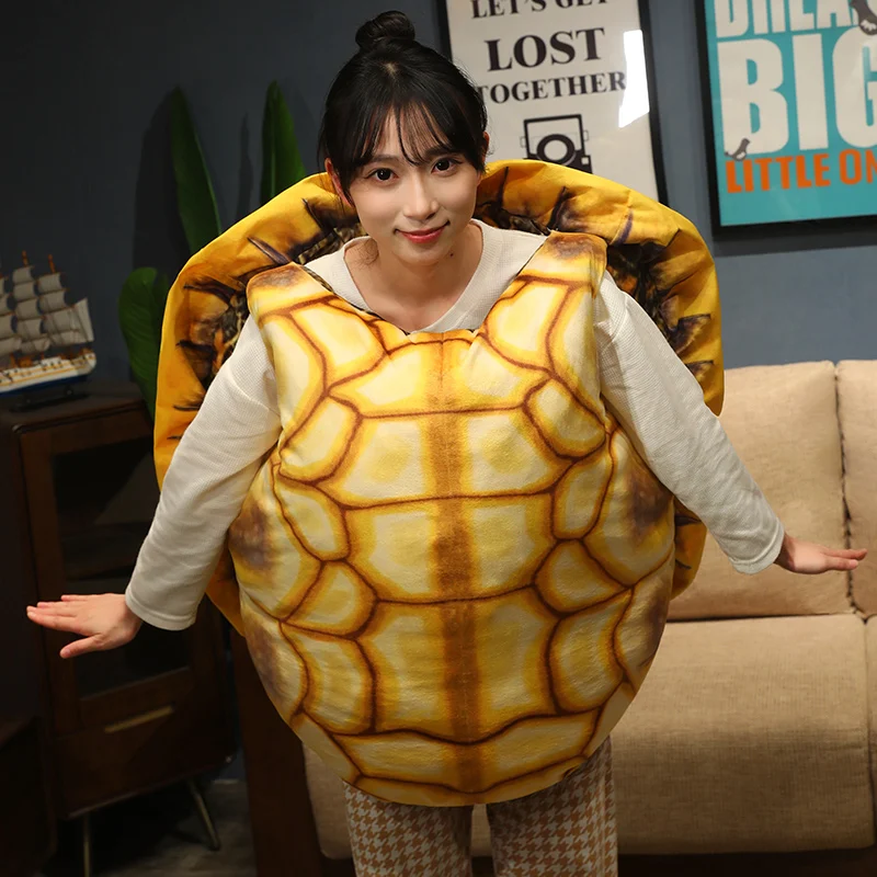 100CM Creative Turtle Shell Throw Pillow Animals Soft Dolls Party Role Play Funny Wearable Toys Birthday Gifts For Girls Decor