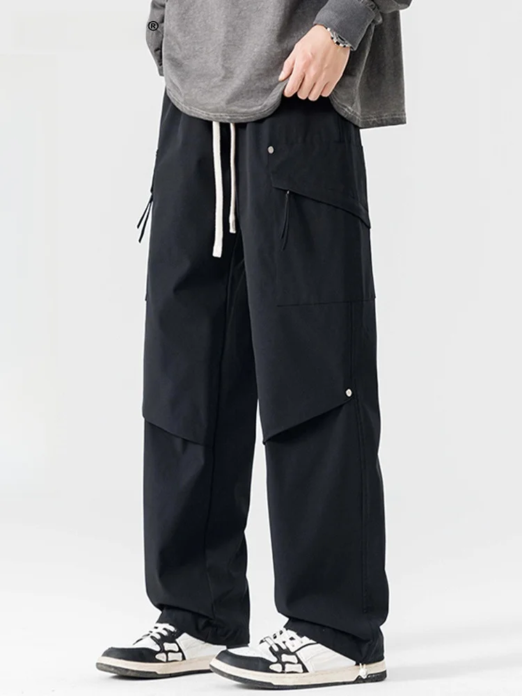 

VIIOW Men's Straight Leg Casual Pants Waterproof Outdoor Workwear Spring Autumn Faionable Leisure Trousers