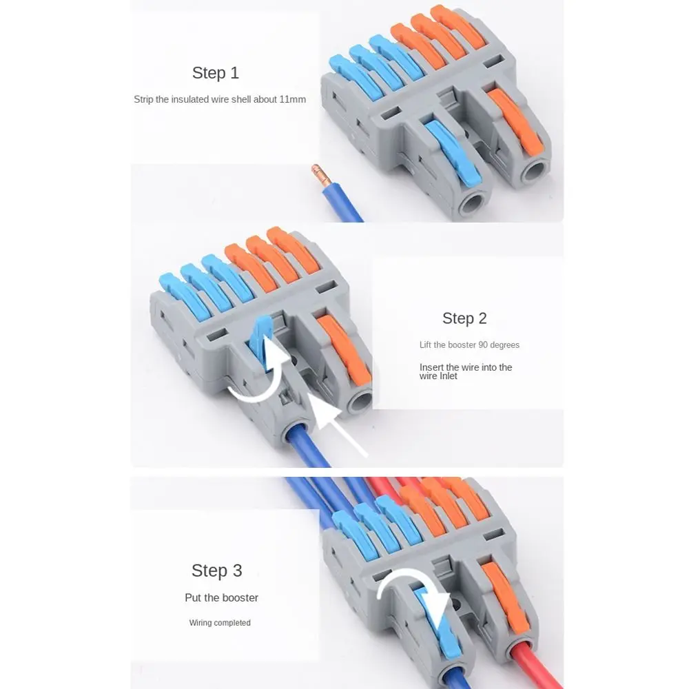 Wire Connector Quick Splitter Splicing Universal Conductor Wiring Cable Terminal Block Electrical Connectors